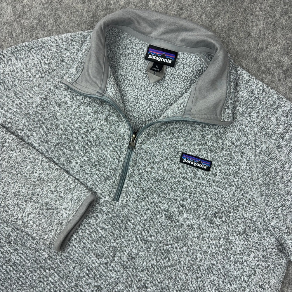Patagonia Better Sweater 1/4 Zip Fleece Pullover Womens XL Gray Heather Hiking